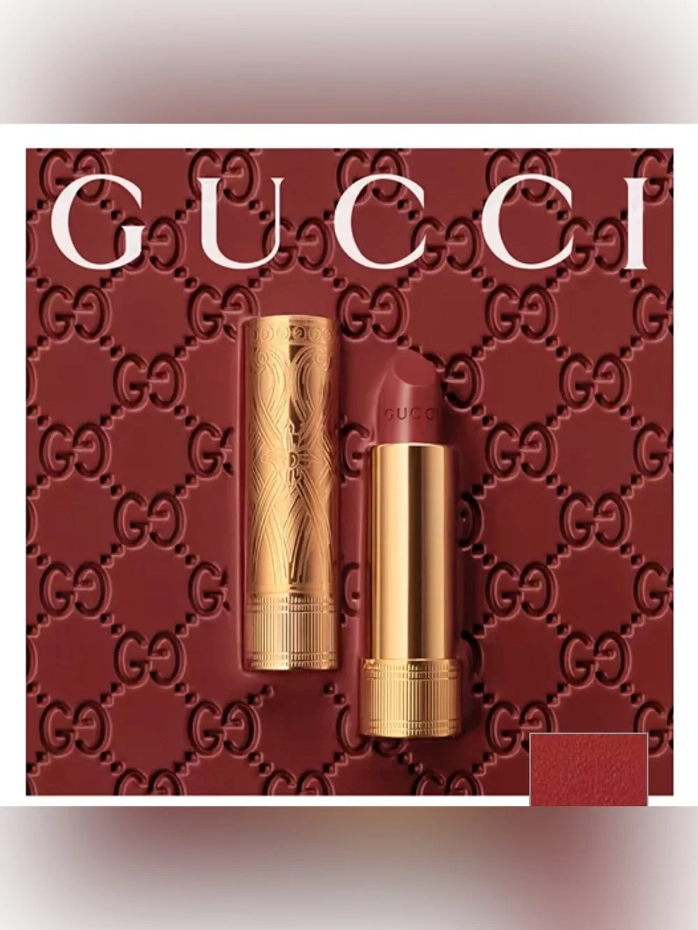 GUCCI Women NEW Rouge À Lèvres Satin Lipstick 505 Janet Rust Luxury